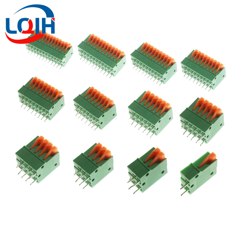 Push Fit Connector - 10 Pz Passo 2.54mm KF141V Molla